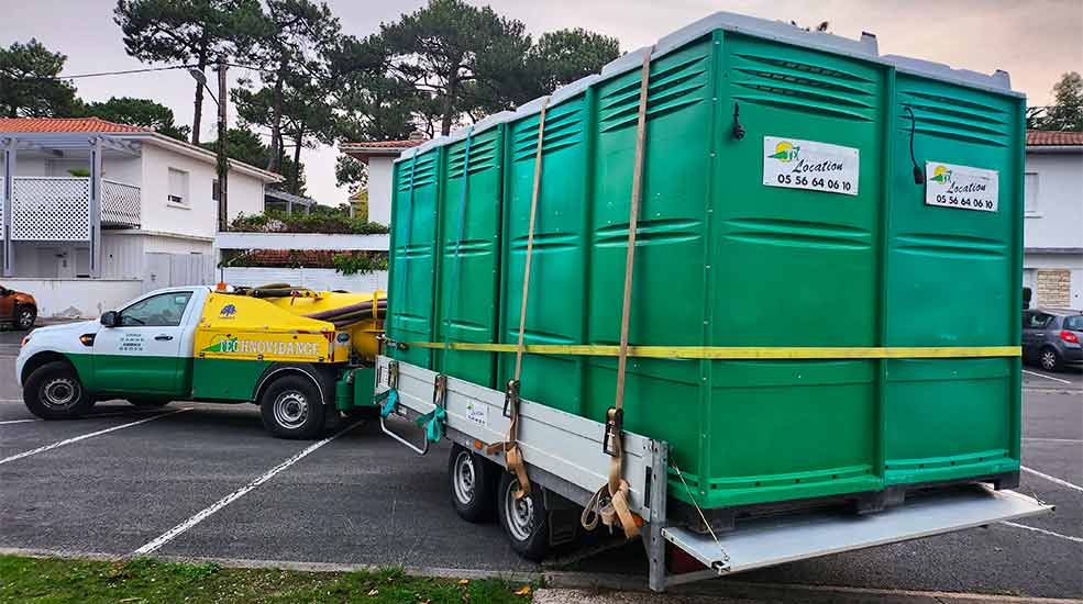 Location de WC autonomes – Manifestation sportive sur le bassin